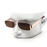 12 Pack: Bold Metal Rectangle Shades Wholesale Sunglasses