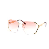 12 Pack: Semi-Rimless Oversized Octagonal Gradient Sunglasses Wholesale Sunglasses