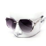 12 Pack: Semi-Rimless Oversized Octagonal Gradient Sunglasses Wholesale Sunglasses