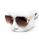 12 Pack: Semi-Rimless Oversized Octagonal Gradient Sunglasses Wholesale Sunglasses