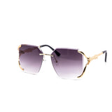 12 Pack: Semi-Rimless Oversized Octagonal Gradient Sunglasses Wholesale Sunglasses