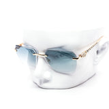 12 Pack: Luxury Hexagon Gradient Rimless Wholesale Sunglasses