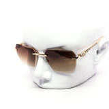 12 Pack: Luxury Hexagon Gradient Rimless Wholesale Sunglasses