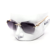 12 Pack: Luxury Hexagon Gradient Rimless Wholesale Sunglasses