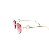 12-Pack: LuxEdge Rimless Gradient Aviators Wholesale Sunglasses