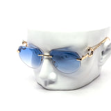 12-Pack: LuxEdge Rimless Gradient Aviators Wholesale Sunglasses