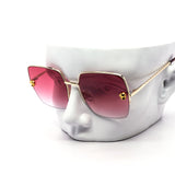 12 Pack: Luxury Skull Accent Square Metal Wholesale Sunglasses