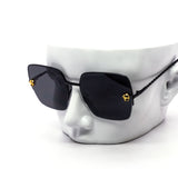 12 Pack: Luxury Skull Accent Square Metal Wholesale Sunglasses