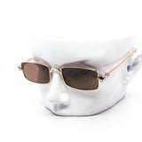 12 Pack: Chic Skinny Rectangle Metal Frame Wholesale Sunglasses