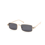 12 Pack: Chic Skinny Rectangle Metal Frame Wholesale Sunglasses