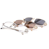 12 Pack: Chic Skinny Rectangle Metal Frame Wholesale Sunglasses