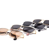 12 Pack: Minimalist Rectangular Metal Frame Wholesale Sunglasses