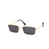 12 Pack: Minimalist Rectangular Metal Frame Wholesale Sunglasses