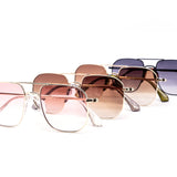 12 Pack: Sleek Gradient Modern Aviator Bridge Wholesale Sunglasses