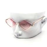 12 Pack: Chic Semi-Rimless Diamond Cut Wholesale Sunglasses