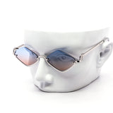 12 Pack: Chic Semi-Rimless Diamond Cut Wholesale Sunglasses