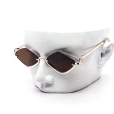 12 Pack: Chic Semi-Rimless Diamond Cut Wholesale Sunglasses