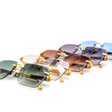 12 Pack: Luxury Rimless Miter-Cut Gradient Lens Wholesale Sunglasses