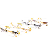 12 Pack: Luxe Rimless Clear Square Wholesale Eyeglasses