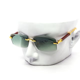 12 Pack: Luxury Rimless Gradient Rectangular Wholesale Sunglasses