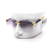 12 Pack: Luxury Rimless Gradient Rectangular Wholesale Sunglasses