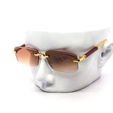 12 Pack: Luxury Rimless Gradient Rectangular Wholesale Sunglasses