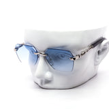 12 Pack: Hexagonal Rimless Luxury Sunglasses Feline Wholesale Sunglasses