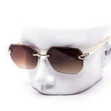 12 Pack: Luxe Panther Arm Hex Cut Gradient Wholesale Sunglasses
