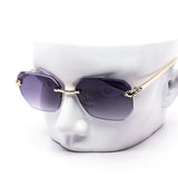 12 Pack: Luxe Panther Arm Hex Cut Gradient Wholesale Sunglasses