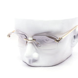 12 Pack: Sleek Oval-Edged Luxe Rimless Panther Wholesale Sunglasses