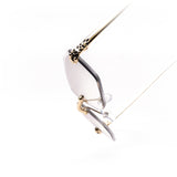12 Pack: Sleek Oval-Edged Luxe Rimless Panther Wholesale Sunglasses