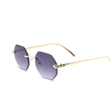12 Pack: Luxe Octagon Cut Gradient Panther Wholesale Sunglasses