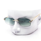 12 Pack: Slim Rimless Gradient Serpent Wholesale Sunglasses