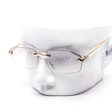 12 Pack: Slim Rimless Gradient Serpent Wholesale Sunglasses