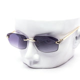 12 Pack: Slim Rimless Gradient Serpent Wholesale Sunglasses
