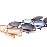 12 Pack: JetTheory Aviator Retro Gradient Metal Sunglasses Wholesale