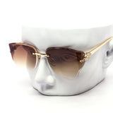 12 Pack: Panthera Rimless Glam Luxury Gradient Sunglasses Wholesale