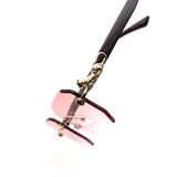 12 Pack: Panther Accent Rimless Color Gradient Wholesale Sunglasses