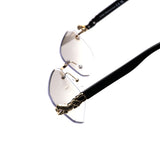 12 Pack: Panther Accent Rimless Color Gradient Wholesale Sunglasses