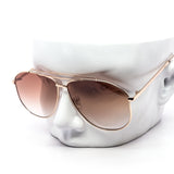 12 Pack: Skyline Luxe Gradient Aviator Metal Sunglasses Wholesale