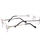 12 Pack: Rimless Square Clear Lens Eyeglasses Wholesale Eyeglasses