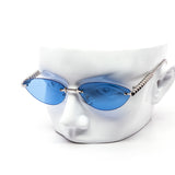 12 Pack: Skinny Teardrop Rimless Metal Wholesale Sunglasses
