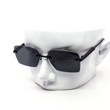 12 Pack: Prism Temple Rimless Square Wholesale Sunglasses