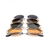 12 Pack: Oval Spring-Hinge Metal Classiy Wholesale Sunglasses