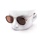 12 Pack: Rounded Hexagon Layered Metal Style Wholesale Sunglasses