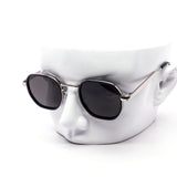 12 Pack: Rounded Hexagon Layered Metal Style Wholesale Sunglasses