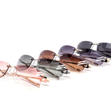 12 Pack: Luxe Rimless Gradient Edge Wholesale Sunglasses