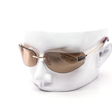 12 Pack: Slim Rimless Wrap Luxe Wholesale Sunglasses