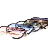 12 Pack: Retro Edge Oversized Gradient Aviator Wholesale Sunglasses