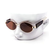 12 Pack: Oval Metal Chunk Temple Wholesale Sunglasses